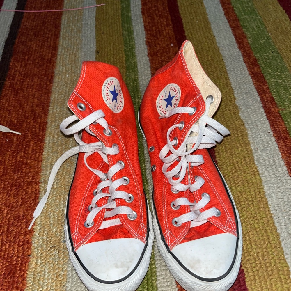 tomato red orange converse all star men 8  10 women